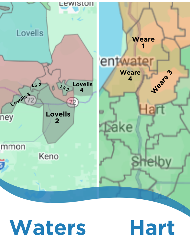 Image of the Waters and partial Kalkaska service district.