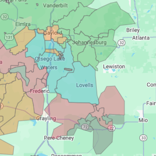 Waters Area Map